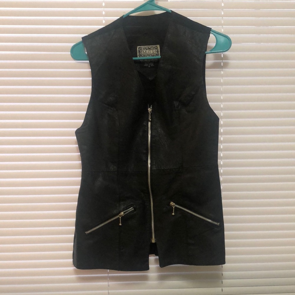 Genuine leather vest